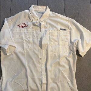 Columbia White Casual Button Down Shirt